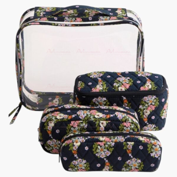Cosmetiquera essential azul flores Vera Bradley