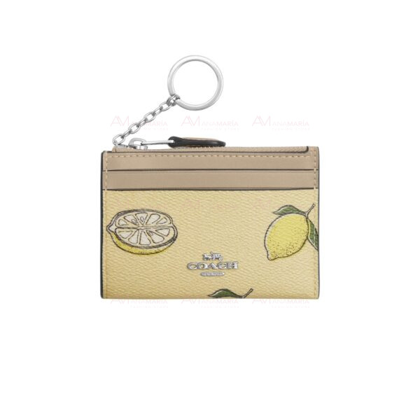 Tarjetero verde limones Coach - Imagen 3