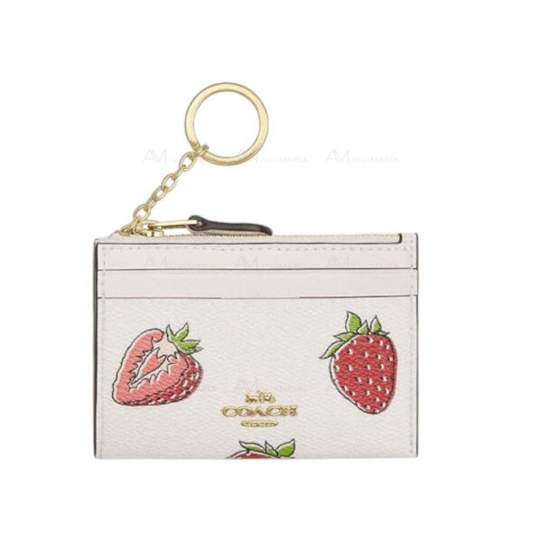 Tarjetero beige fresas Coach