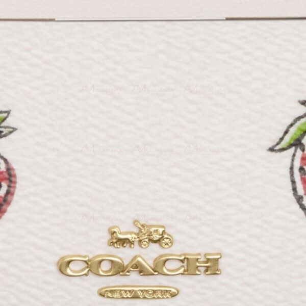 Tarjetero beige fresas Coach - Imagen 3