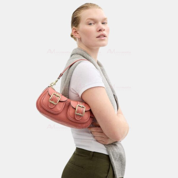 Bolsa bandolera rosa Coach - Imagen 2