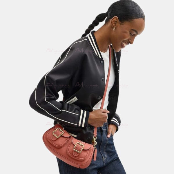 Bolsa bandolera rosa Coach - Imagen 3