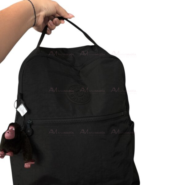 Backpack mochila cuadrada negra Kipling - Imagen 5