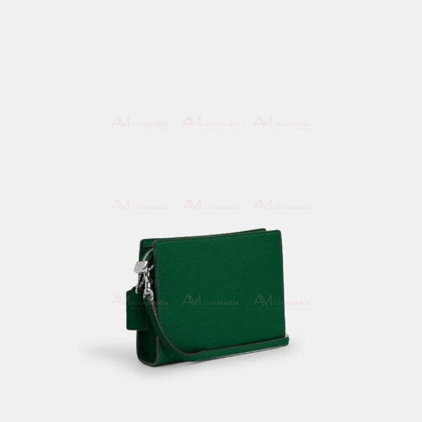 Bolsa bandolera verde Coach - Imagen 3