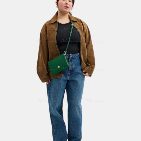 Bolsa bandolera verde Coach - Imagen 5