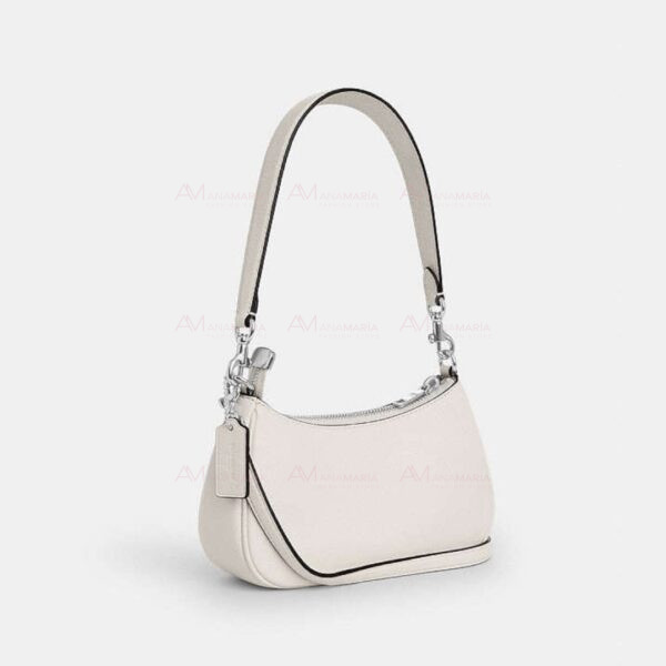 Bolsa bandolera blanca flores Coach - Imagen 2
