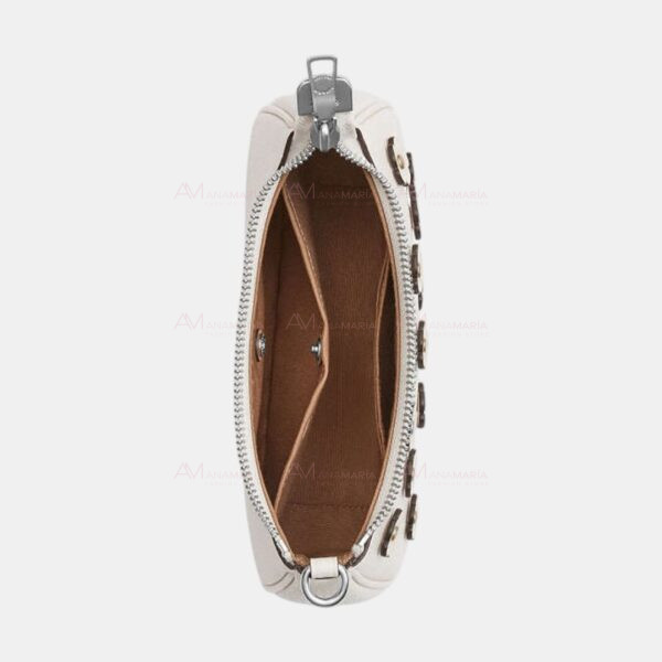 Bolsa bandolera blanca flores Coach - Imagen 3