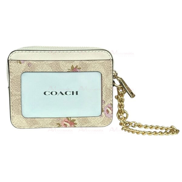 Cartera beige rosas Coach - Imagen 3
